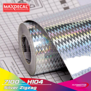 MAXDECAL 7100-H104 Hologram Zigzag Silver