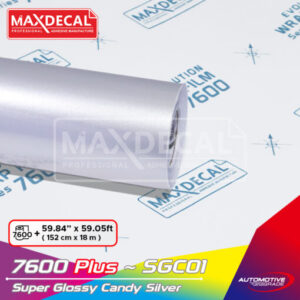 MAXDECAL 7600 PLUS-SGC01 Super Glossy Candy Silver