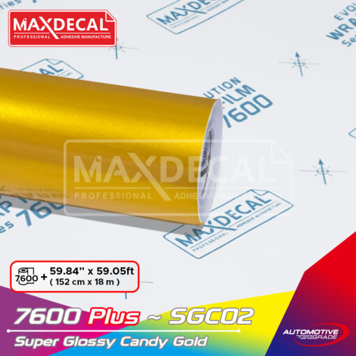 MAXDECAL 7600 PLUS-SGC02 Super Glossy Candy Gold