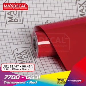 MAXDECAL 7700-G031 Transparent Red