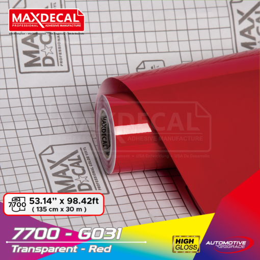 MAXDECAL 7700-G031 Transparent Red