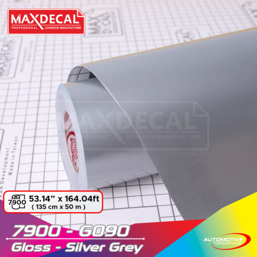 MAXDECAL 7900-G090 Gloss Silver Grey