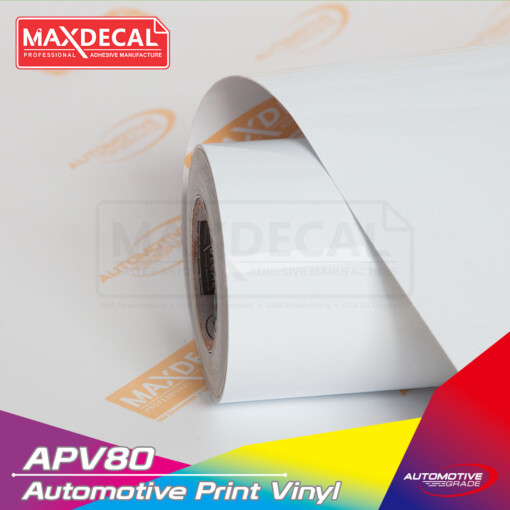 MAXDECAL APV80 Automotive Print Vinyl Gloss White