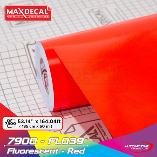 MAXDECAL 7900-FL039 Fluorescent Red