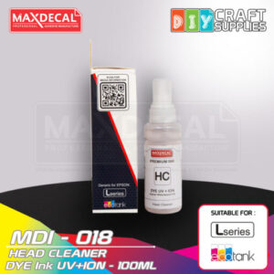 MAXDECAL MDI-018 DYE Ink UV+ION Head Cleaner (100ml)