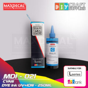 MAXDECAL MDI-021 DYE Ink UV+ION Cyan (250ml)