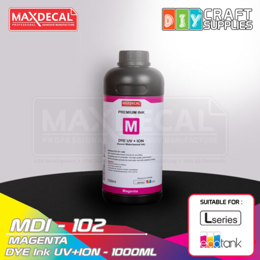 MAXDECAL MDI-102 DYE Ink UV+ION Magenta (1000ml)