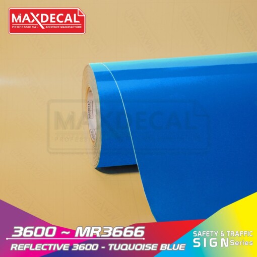 MAXDECAL 3600-MR3666 Reflective Turquoise Blue