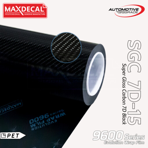 MAXDECAL 9600-SGC7D15 Super Gloss Carbon 7D Black