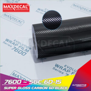 MAXDECAL 7600-SGC6D15 Super Gloss Carbon 6D Black