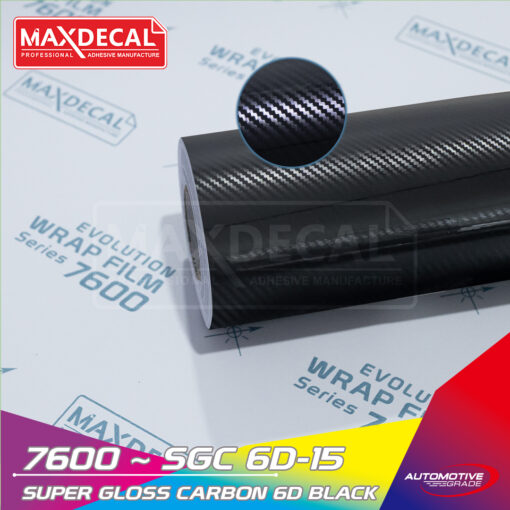 MAXDECAL 7600-SGC6D15 Super Gloss Carbon 6D Black