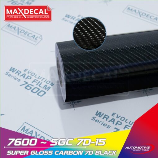 MAXDECAL 7600-SGC7D15 Super Gloss Carbon 7D Black