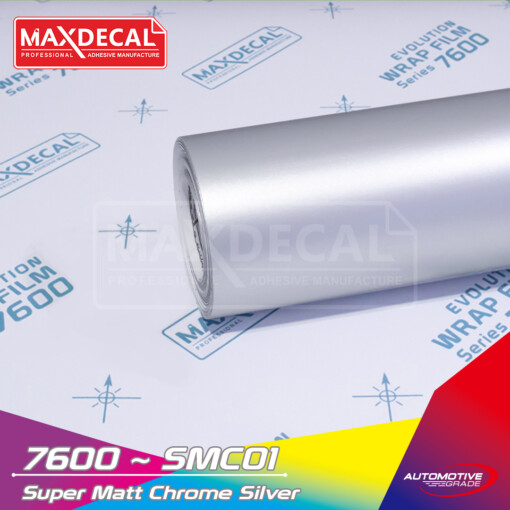 MAXDECAL 7600-SMC01 Super Matt Chrome Silver